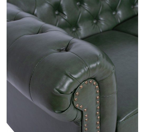 ΚΑΝΑΠΕΣ 2ΘΕΣΙΟΣ T.CHESTERFIELD HM3010.08 ΤΕΧΝΟΔΕΡΜΑ ΚΥΠΑΡΙΣΣΙ 150x90x72 εκ. 2θέσιος