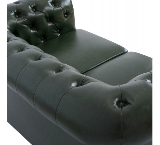 ΚΑΝΑΠΕΣ 2ΘΕΣΙΟΣ T.CHESTERFIELD HM3010.08 ΤΕΧΝΟΔΕΡΜΑ ΚΥΠΑΡΙΣΣΙ 150x90x72 εκ. 2θέσιος