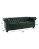 ΚΑΝΑΠΕΣ 3ΘΕΣΙΟΣ T.CHESTERFIELD HM3009.08 ΤΕΧΝΟΔΕΡΜΑ ΚΥΠΑΡΙΣΣΙ 208x90x73 εκ. 3θέσιος