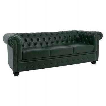 ΚΑΝΑΠΕΣ 3ΘΕΣΙΟΣ T.CHESTERFIELD HM3009.08 ΤΕΧΝΟΔΕΡΜΑ ΚΥΠΑΡΙΣΣΙ 208x90x73 εκ. 3θέσιος