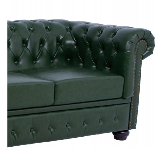 ΚΑΝΑΠΕΣ 3ΘΕΣΙΟΣ T.CHESTERFIELD HM3009.08 ΤΕΧΝΟΔΕΡΜΑ ΚΥΠΑΡΙΣΣΙ 208x90x73 εκ. 3θέσιος