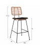 ΣΚΑΜΠΟ ΜΕΤΑΛΛΙΚΟ ΜΕ ΜΑΞΙΛΑΡΙ ALLEGRA HM5455 ΜΕ WICKER ΜΠΕΖ 46,5x55x117,5Υ εκ.
