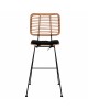 ΣΚΑΜΠΟ ΜΕΤΑΛΛΙΚΟ ΜΕ ΜΑΞΙΛΑΡΙ ALLEGRA HM5455 ΜΕ WICKER ΜΠΕΖ 46,5x55x117,5Υ εκ.