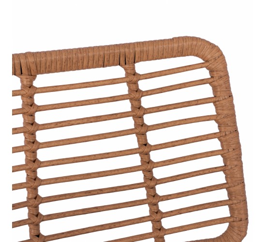 ΣΚΑΜΠΟ ΜΕΤΑΛΛΙΚΟ ΜΕ ΜΑΞΙΛΑΡΙ ALLEGRA HM5455 ΜΕ WICKER ΜΠΕΖ 46,5x55x117,5Υ εκ.