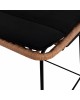 ΣΚΑΜΠΟ ΜΕΤΑΛΛΙΚΟ ΜΕ ΜΑΞΙΛΑΡΙ ALLEGRA HM5455 ΜΕ WICKER ΜΠΕΖ 46,5x55x117,5Υ εκ.