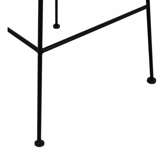 ΣΚΑΜΠΟ ΜΕΤΑΛΛΙΚΟ ΜΕ ΜΑΞΙΛΑΡΙ ALLEGRA HM5455 ΜΕ WICKER ΜΠΕΖ 46,5x55x117,5Υ εκ.