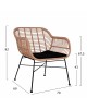 ΣΕΤ ΣΑΛΟΝΙ 4ΤΜΧ ALLEGRA HM5460 ΜΕΤΑΛΛΟ & WICKER ΣΕ ΜΠΕΖ ΧΡΩΜΑ 4 θέσεων