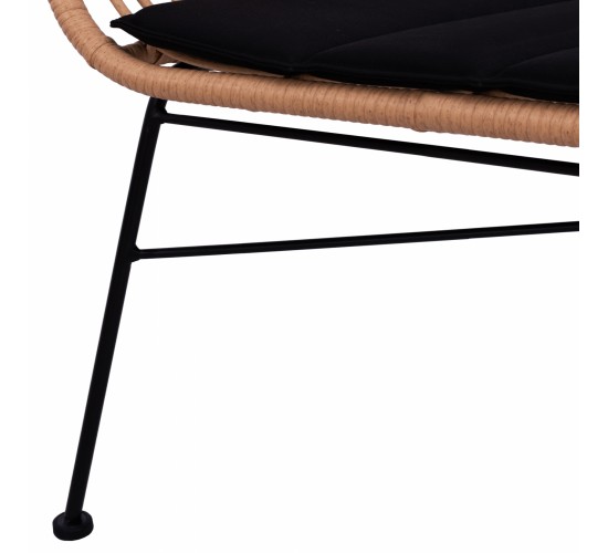 ΣΕΤ ΣΑΛΟΝΙ 4ΤΜΧ ALLEGRA HM5460 ΜΕΤΑΛΛΟ & WICKER ΣΕ ΜΠΕΖ ΧΡΩΜΑ 4 θέσεων