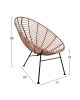 ΣΕΤ ΕΞΩΤΕΡΙΚΟΥ ΧΩΡΟΥ 3ΤΜΧ ALLEGRA HM10335 ΜΠΕΖ WICKER-ΜΕΤΑΛΛΟ 2 θέσεων