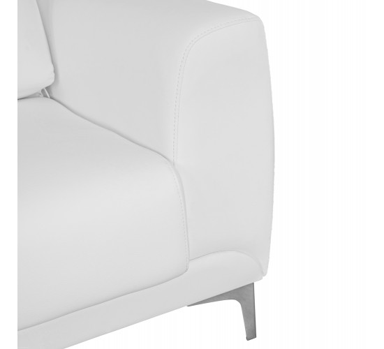 ΚΑΝΑΠΕΣ 3ΘΕΣΙΟΣ KENZIE HM3121.32 ΜΕ ΛΕΥΚΟ PU 190x81x81 εκ. 3θέσιος