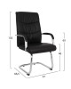 ΠΟΛΥΘΡΟΝΑ JACOB HM1045.11 ΜΑΥΡΟ PU ΜΕ ΒΑΣΗ ΧΡΩΜΙΟΥ 57x66,5x102 cm