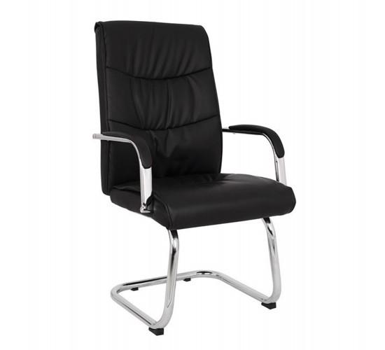 ΠΟΛΥΘΡΟΝΑ JACOB HM1045.11 ΜΑΥΡΟ PU ΜΕ ΒΑΣΗ ΧΡΩΜΙΟΥ 57x66,5x102 cm