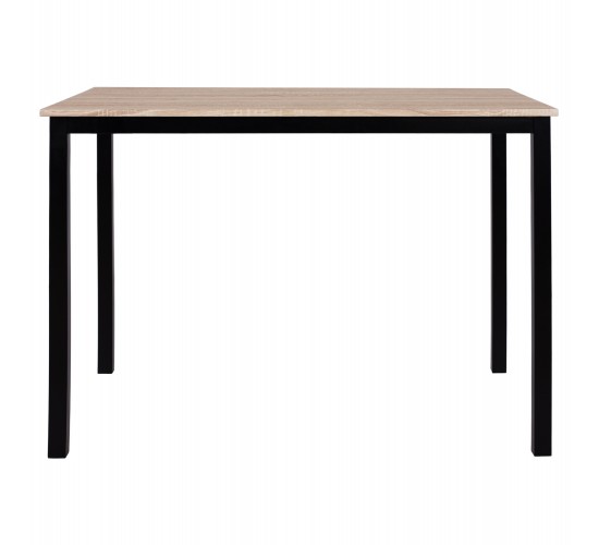 ΤΡΑΠΕΖΙ ΤΡΑΠΕΖΑΡΙΑΣ PANYA HM8332, 110X70Χ76 SONOMA, ΜΑΥΡΑ ΠΟΔΙΑ