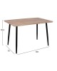 ΤΡΑΠΕΖΙ ΤΡΑΠΕΖΑΡΙΑΣ PALOMA HM8334.01, 120X70Χ76,5 SONΟMA, ΜΑΥΡΑ ΠΟΔΙΑ