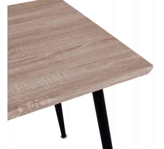 ΤΡΑΠΕΖΙ ΤΡΑΠΕΖΑΡΙΑΣ PALOMA HM8334.01, 120X70Χ76,5 SONΟMA, ΜΑΥΡΑ ΠΟΔΙΑ