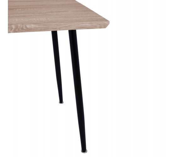 ΤΡΑΠΕΖΙ ΤΡΑΠΕΖΑΡΙΑΣ PALOMA HM8334.01, 120X70Χ76,5 SONΟMA, ΜΑΥΡΑ ΠΟΔΙΑ
