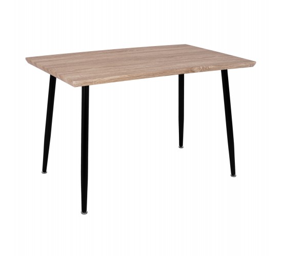 ΤΡΑΠΕΖΙ ΤΡΑΠΕΖΑΡΙΑΣ PALOMA HM8334.01, 120X70Χ76,5 SONΟMA, ΜΑΥΡΑ ΠΟΔΙΑ