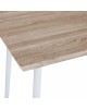 ΤΡΑΠΕΖΙ ΤΡΑΠΕΖΑΡΙΑΣ PALOMA HM8334.02, 120X70X76,5- SONOMA, ΛΕΥΚΑ ΠΟΔΙΑ