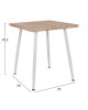 ΤΡΑΠΕΖΙ ΤΡΑΠΕΖΑΡΙΑΣ PALOMA HM8335.02, 70Χ70X76,5, SONOMA, ΛΕΥΚΑ ΠΟΔΙΑ