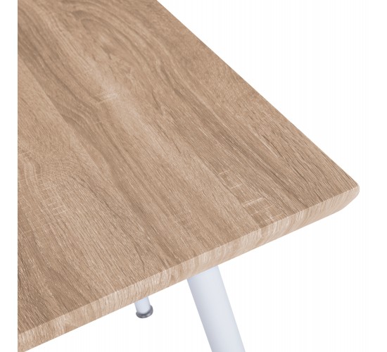 ΤΡΑΠΕΖΙ ΤΡΑΠΕΖΑΡΙΑΣ PALOMA HM8335.02, 70Χ70X76,5, SONOMA, ΛΕΥΚΑ ΠΟΔΙΑ