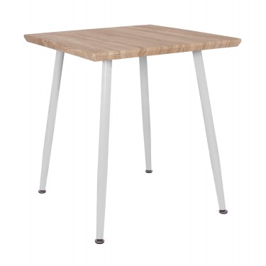 ΤΡΑΠΕΖΙ ΤΡΑΠΕΖΑΡΙΑΣ PALOMA HM8335.02, 70Χ70X76,5, SONOMA, ΛΕΥΚΑ ΠΟΔΙΑ