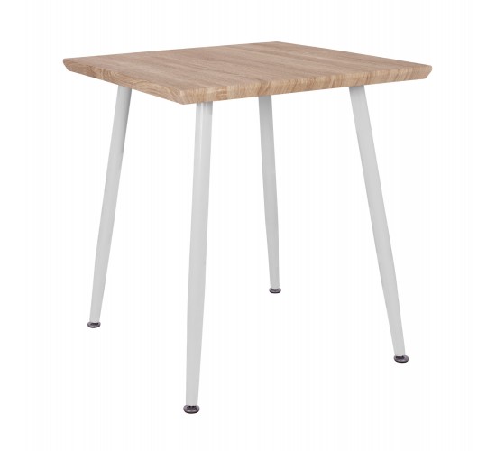 ΤΡΑΠΕΖΙ ΤΡΑΠΕΖΑΡΙΑΣ PALOMA HM8335.02, 70Χ70X76,5, SONOMA, ΛΕΥΚΑ ΠΟΔΙΑ