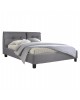 ΚΡΕΒΑΤΙ BILLIE 160x200 εκ. ΜΕ ΥΦΑΣΜΑ ΓΚΡΙ HM551.05 Υπέρδιπλο