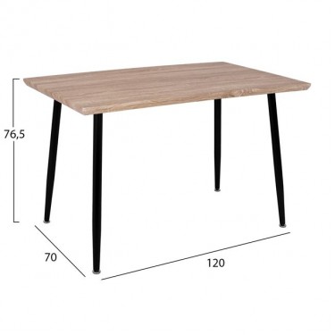 ΣΕΤ ΤΡΑΠΕΖΑΡΙΑΣ 5ΤΜΧ HM10350.01 ΤΡΑΠΕΖΙ 120x70x76,5 cm & ΚΑΡΕΚΛΕΣ VEGAS 4 θέσεων