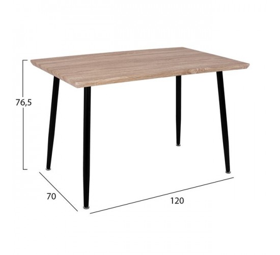 ΣΕΤ ΤΡΑΠΕΖΑΡΙΑΣ 5ΤΜΧ HM10350.01 ΤΡΑΠΕΖΙ 120x70x76,5 cm & ΚΑΡΕΚΛΕΣ VEGAS 4 θέσεων