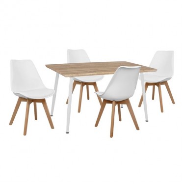 ΣΕΤ ΤΡΑΠΕΖΑΡΙΑΣ 5ΤΜΧ HM10350.02 ΤΡΑΠΕΖΙ 120x70x76,5 cm & ΚΑΡΕΚΛΕΣ VEGAS 4 θέσεων