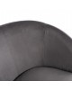 ΠΟΛΥΘΡΟΝΑ ARIEN ΓΚΡΙ ΒΕΛΟΥΔΟ ΜΕ ΑΣΗΜΙ ΒΑΣΗ HM8403.01 80x75x82Υ εκ.