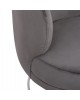 ΠΟΛΥΘΡΟΝΑ ARIEN ΓΚΡΙ ΒΕΛΟΥΔΟ ΜΕ ΑΣΗΜΙ ΒΑΣΗ HM8403.01 80x75x82Υ εκ.