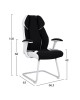 ΠΟΛΥΘΡΟΝΑ ZAHARA HM1102.02 ΣΕ ΧΡΩΜΑ ΜΑΥΡΟ ΜΕ ΑΣΠΡΟ 66,5x63x108cm