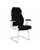 ΠΟΛΥΘΡΟΝΑ ZAHARA HM1102.02 ΣΕ ΧΡΩΜΑ ΜΑΥΡΟ ΜΕ ΑΣΠΡΟ 66,5x63x108cm