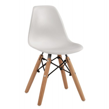 ΚΑΡΕΚΛΑ TWIST KID HM8453.01 ΞΥΛΙΝΑ ΠΟΔΙΑ Κ ΚΑΘΙΣΜΑ PP ΛΕΥΚΟ 31x34x55.5Υεκ