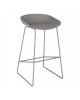 ΣΚΑΜΠΟ ΜΕΤΑΛΛΙΚΟ NAILA HM8450.10 ΜΕ ΚΑΘΙΣΜΑ PP ΓΚΡΙ 47x47x83 εκ.