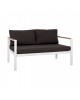ΚΑΝΑΠΕΣ ΔΙΘΕΣΙΟΣ ΑΛΟΥΜΙΝΙΟΥ SAFIYA ΛΕΥΚΟΣ ΜΕ POLYWOOD HM5523.01 144X70X85Υεκ. 2θέσιος