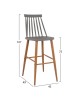 ΣΚΑΜΠΟ ΜΠΑΡ HM8459.10 VANESSA ΣΕ ΓΚΡΙ ΧΡΩΜΑ 43x49x107 εκ.