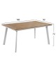 ΤΡΑΠΕΖΙ ΑΛΟΥΜΙΝΙΟΥ TABER ΜΕ POLYWOOD HM5132.11 ΛΕΥΚΟ 160x92x72