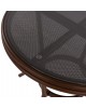 ΤΡΑΠΕΖΙ ΑΛΟΥΜΙΝΙΟΥ MOSES Φ70x76 εκ. BAMBOO LOOK HM5532.03 ΚΑΦΕ ΜΕ ΓΥΑΛΙ