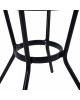 ΤΡΑΠΕΖΙ ΑΛΟΥΜΙΝΙΟΥ MOSES Φ70 BAMBOO LOOK HM5532.02 ΜΑΥΡΟ ΜΕ ΓΥΑΛΙ Φ70X76 εκ
