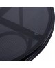 ΤΡΑΠΕΖΙ ΑΛΟΥΜΙΝΙΟΥ MOSES Φ70 BAMBOO LOOK HM5532.02 ΜΑΥΡΟ ΜΕ ΓΥΑΛΙ Φ70X76 εκ