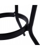 ΤΡΑΠΕΖΙ ΑΛΟΥΜΙΝΙΟΥ MOSES Φ70 BAMBOO LOOK HM5532.02 ΜΑΥΡΟ ΜΕ ΓΥΑΛΙ Φ70X76 εκ