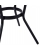 ΤΡΑΠΕΖΙ ΑΛΟΥΜΙΝΙΟΥ MOSES Φ70 BAMBOO LOOK HM5532.02 ΜΑΥΡΟ ΜΕ ΓΥΑΛΙ Φ70X76 εκ