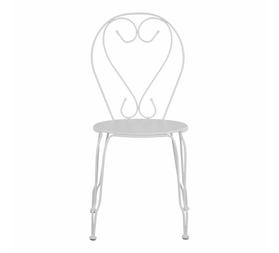 ΚΑΡΕΚΛΑ ΜΕΤΑΛΛΙΚΗ AMORE ΛΕΥΚΗ 42x48x90 εκ. HM5007.12