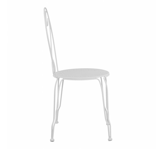 ΚΑΡΕΚΛΑ ΜΕΤΑΛΛΙΚΗ AMORE ΛΕΥΚΗ 42x48x90 εκ. HM5007.12
