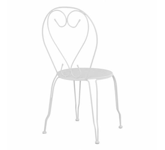 ΚΑΡΕΚΛΑ ΜΕΤΑΛΛΙΚΗ AMORE ΛΕΥΚΗ 42x48x90 εκ. HM5007.12
