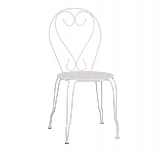 ΚΑΡΕΚΛΑ ΜΕΤΑΛΛΙΚΗ AMORE ΛΕΥΚΗ 42x48x90 εκ. HM5007.12