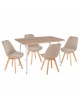 ΣΕΤ ΤΡΑΠΕΖΑΡΙΑΣ 5ΤΜΧ PALOMA HM10382 MDF TOP ΣΕ SONAMA--ΜΠΕΖ ΚΑΡΕΚΛΕΣ 4 θέσεων