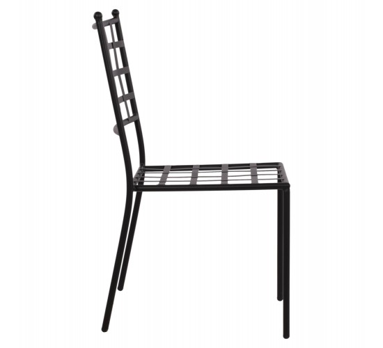 ΜΕΤΑΛΛΙΚΗ ΚΑΡΕΚΛΑ EMERY HM5509 ΣΕ ΜΑΥΡΗ ΑΠΟΧΡΩΣΗ 46x58x88  cm